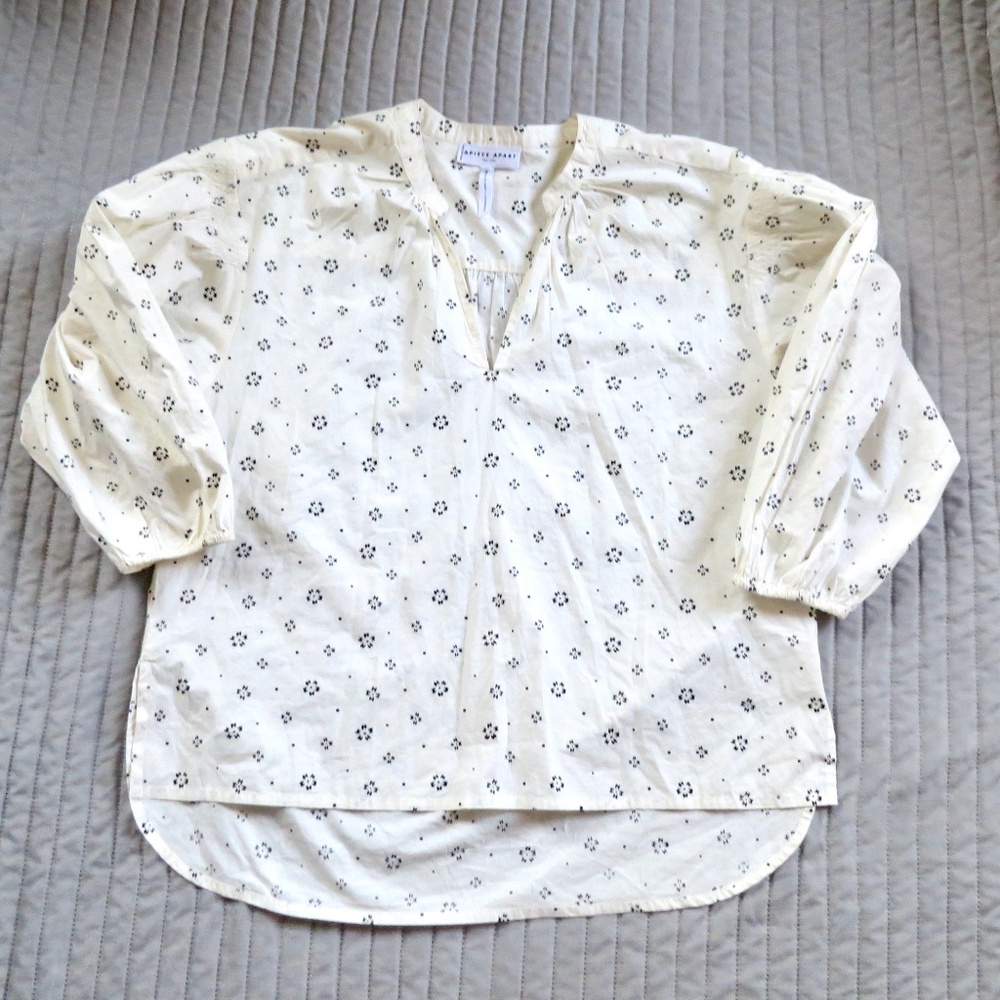 Apiece Apart Marit Cotton Tunic Blouse Top Shirt Size Medium